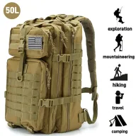 Mochila impermeable de senderismo 50L con sistema Molle