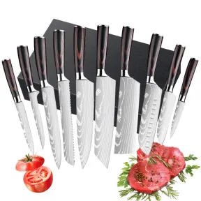 Juego de 10 cuchillos de cocina ultra afilados Dfito 440A