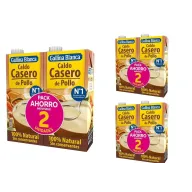 Caldo Natural de Pollo 3x GALLINA BLANCA - Pack de 2L