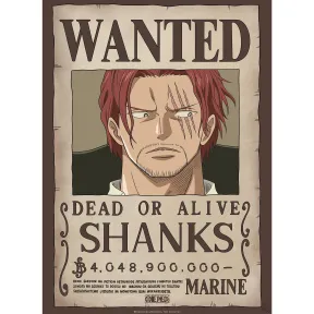 Póster Oficial One Piece Wanted Shanks – 52 x 38 cm