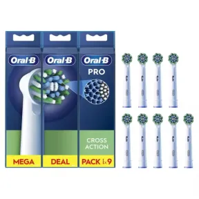 Cabezales de recambio Oral-B Pro CrossAction, pack de 9 unidades