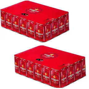 Cerveza Estrella Damm - 48 Latas de 330 ml en 2 Cajas