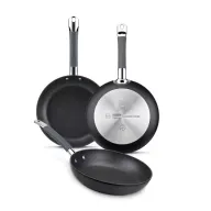 Set de 3 Sartenes de Aluminio Forjado – Antiadherente y Apto para Inducción