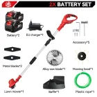 Cortadora de césped eléctrica ONEVAN, 10" y 36000RPM con 2 baterías