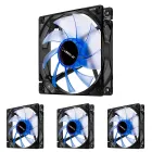 Ventiladores UNYKAch 120mm LED Azul: Pack de 4 a 9,60€