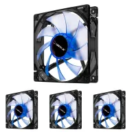 Ventiladores UNYKAch 120mm LED Azul: Pack de 4 a 9,60€