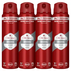 Desodorante en Spray Old Spice Original para Hombres (4 x 150ml)