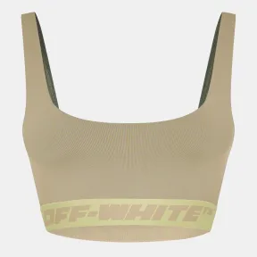 Bra Athleisure para Mujer - Verde y Blanco Off White