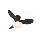 Ventilador LED DC Tulip negro con control remoto y dimable
