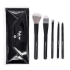 Brochas de Maquillaje para Rostro y Ojos - Set de 5 con Estuche