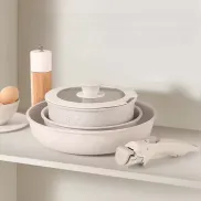Ollas y Sartenes Antiadherentes Granito Almalux, Mango Desmontable