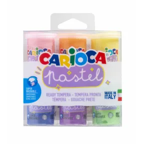 Botes de Témpera Pastel - Carioca (6 colores x 25 ml)