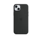 Funda negra de silicona con MagSafe para iPhone 15 Plus