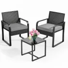 Muebles de jardín de ratán para 2 personas en juego.
