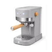 Cafetera espresso gris Bergner LUNA 1100 W con espumador