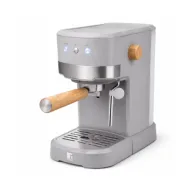 Cafetera espresso gris Bergner LUNA 1100 W con espumador