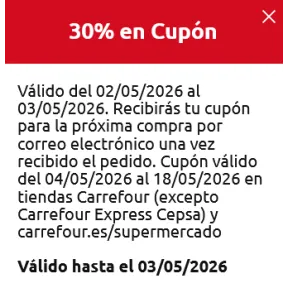 30% de descuento en bombones Carrefour, online y en tienda