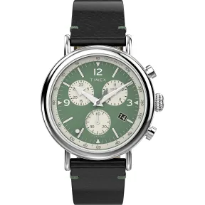 Cronógrafo TIMEX con Correa de Piel y Estilo Elegante