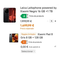 Xiaomi Leitzphone 1TB + Tablet Pad 8 Gratis, 1360€