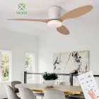Ventilador de techo WOOX de madera con luz LED y control remoto