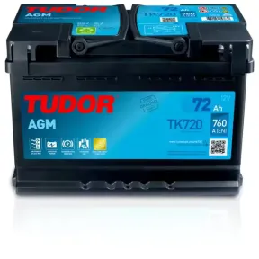 Batería AGM 72Ah 760A Tudor TK720 - Potente y Duradera