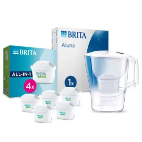 Jarra Filtrante BRITA Aluna + 5 Filtros MAXTRA PRO 2,4L