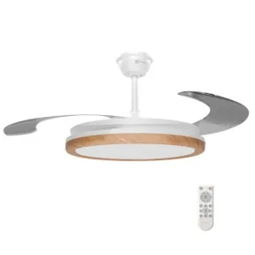 Ventilador de techo retráctil AirBliss con luz regulable 106cm