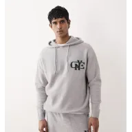 Sudadera extragrande con capucha y NYC en gris