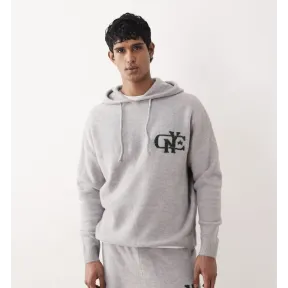 Sudadera extragrande con capucha y NYC en gris
