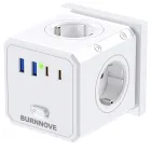 Cubo Múltiple de Enchufes 8 en 1 con USB y 4000W