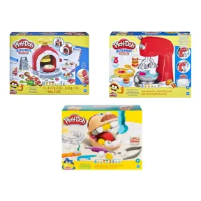 Set de plastilina Play Doh: Batidora, Dentista y Pizza