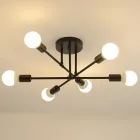 Lámpara E27 industrial con 6 luces estilo moderno