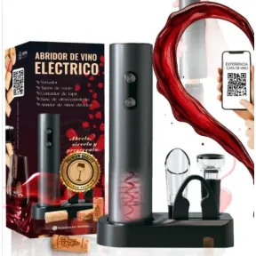 Sacacorchos eléctrico con aireador, cortacápsulas y vertedor
