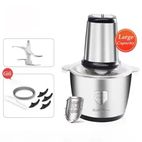 Picadora eléctrica multifuncional de acero inoxidable 2L