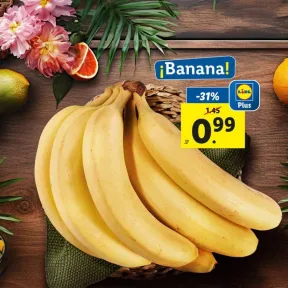 Fruta amarilla: la banana deliciosa