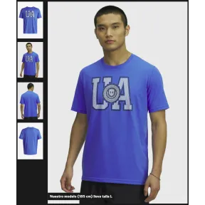Camiseta estampada Under Armour - Logo College Crest azul claro.