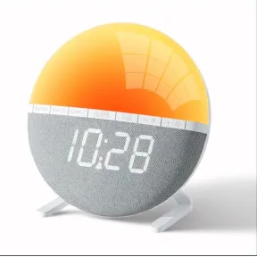 Reloj de mesa con luz solar y sonido natural.