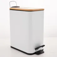 Cubo de basura rectangular Erik 5L con pedal y cierre silencioso