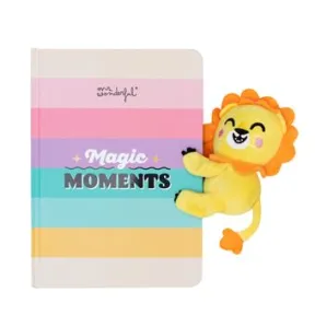 Libreta con peluche león: Magic Moments de Mr Wonderful