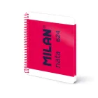 Cuaderno A5 cuadriculado MILAN, espiral y tapa dura 80 hojas