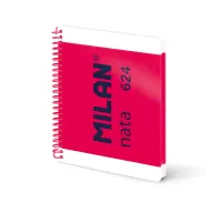 Cuaderno A5 cuadriculado MILAN, espiral y tapa dura 80 hojas