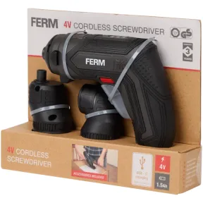 Destornillador FERM 4V, batería 1,5 Ah incluido