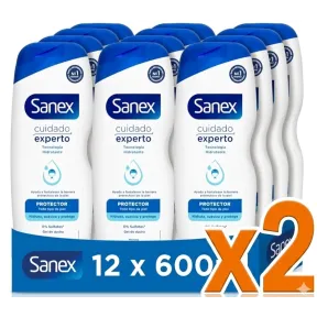 Gel de Ducha Sanex Cuidado Experto 2 Pack 600ml