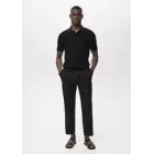 Pantalón de lino slim fit con cordón de MANGO