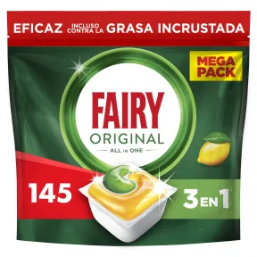 Cápsulas de Lavavajillas Limón Fairy Original, 5 x 29 Unidades