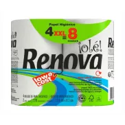 Papel higiénico compacto RENOVA 100% reciclado 2 capas 4 uds.