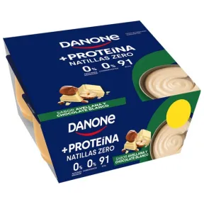 Natillas zero de Danone con sabor a chocolate blanco y avellana