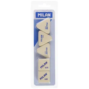 Pack de 5 Gomas de borrar - Milan