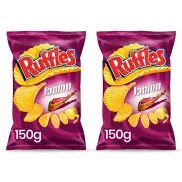 Ruffles Patatas Fritas Sabor Jamón 150gr (2x1,43€)