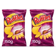 Ruffles Patatas Fritas Sabor Jamón 150gr (2x1,43€)